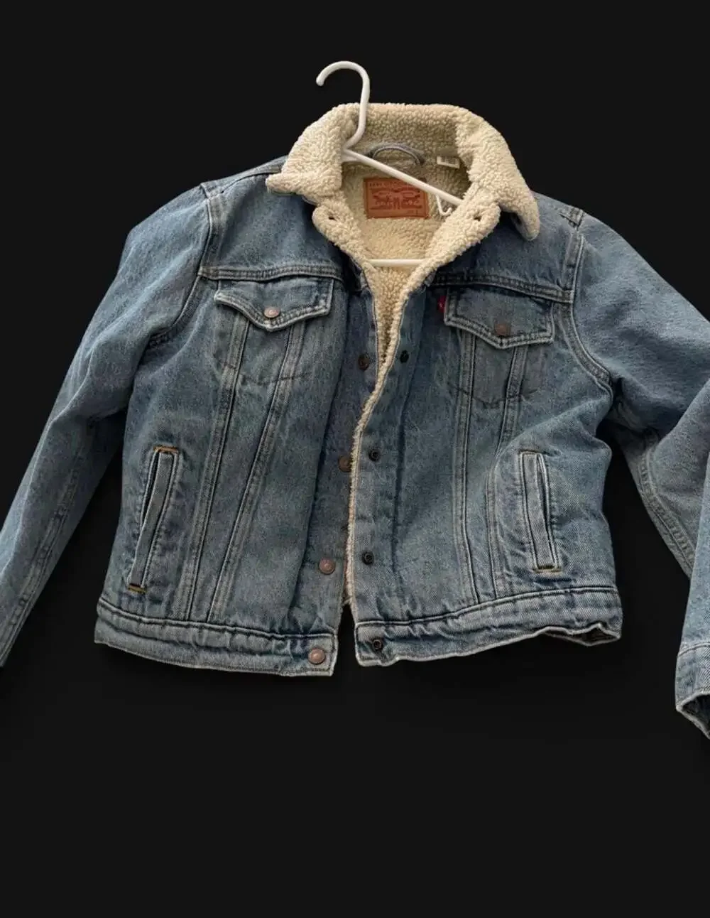 Levi's Sherpa Lined Denim Trucker Jacket Size Large